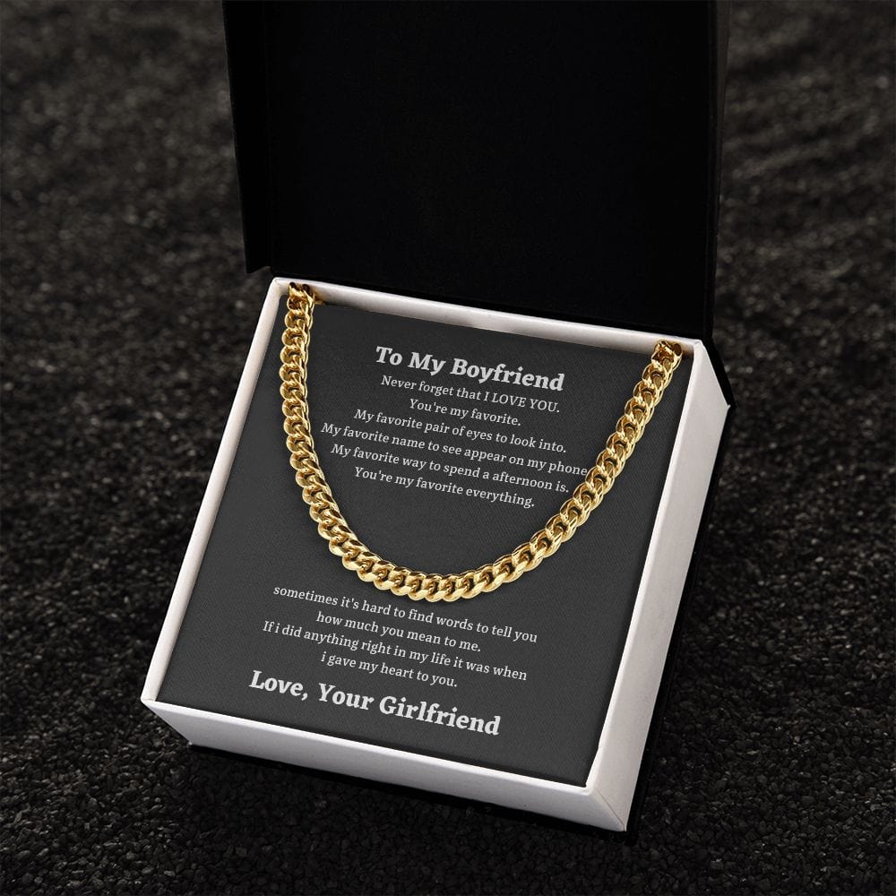 To My Boyfriend - My Favorite - Cuban Chain Necklace