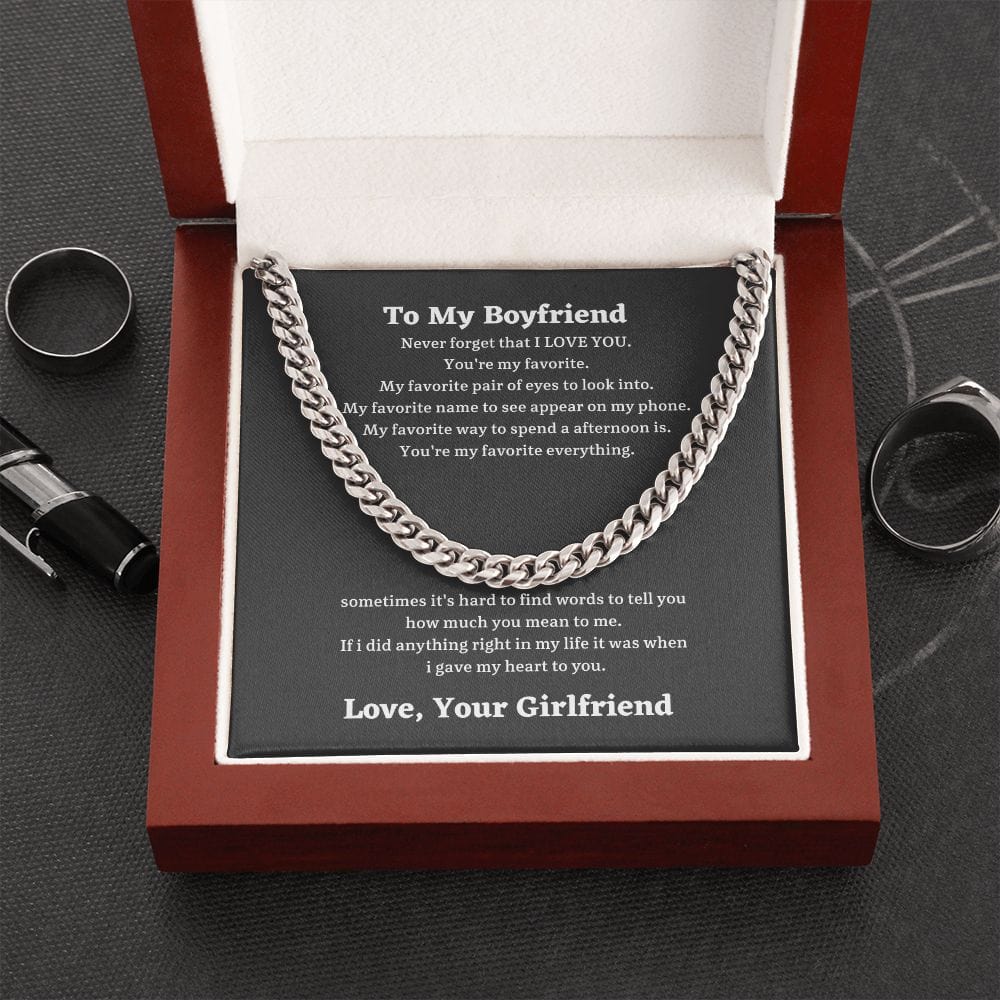 To My Boyfriend - My Favorite - Cuban Chain Necklace