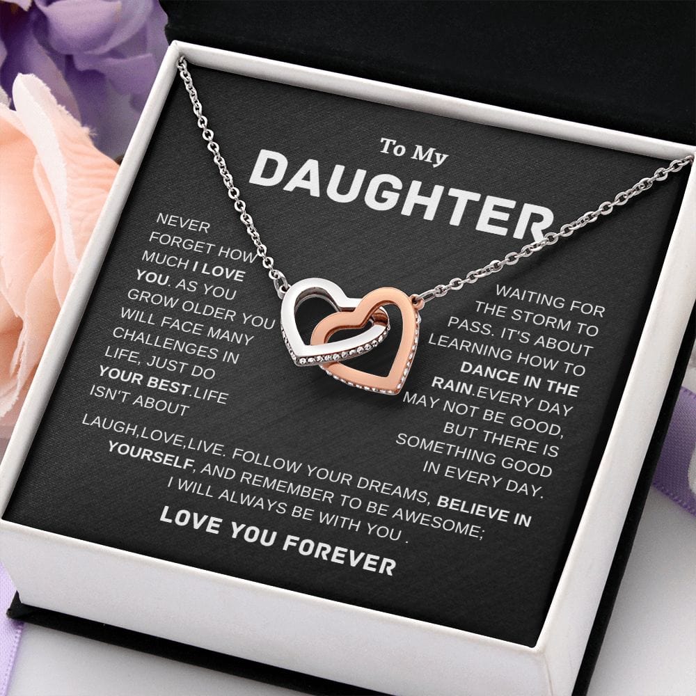 To My Daughter - Do Your Best - Interlocking Necklace