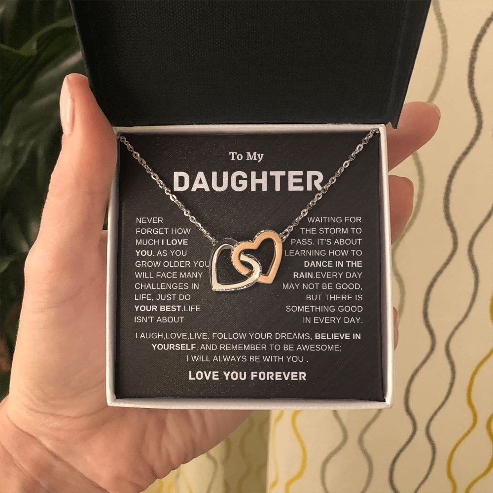 To My Daughter - Do Your Best - Interlocking Necklace
