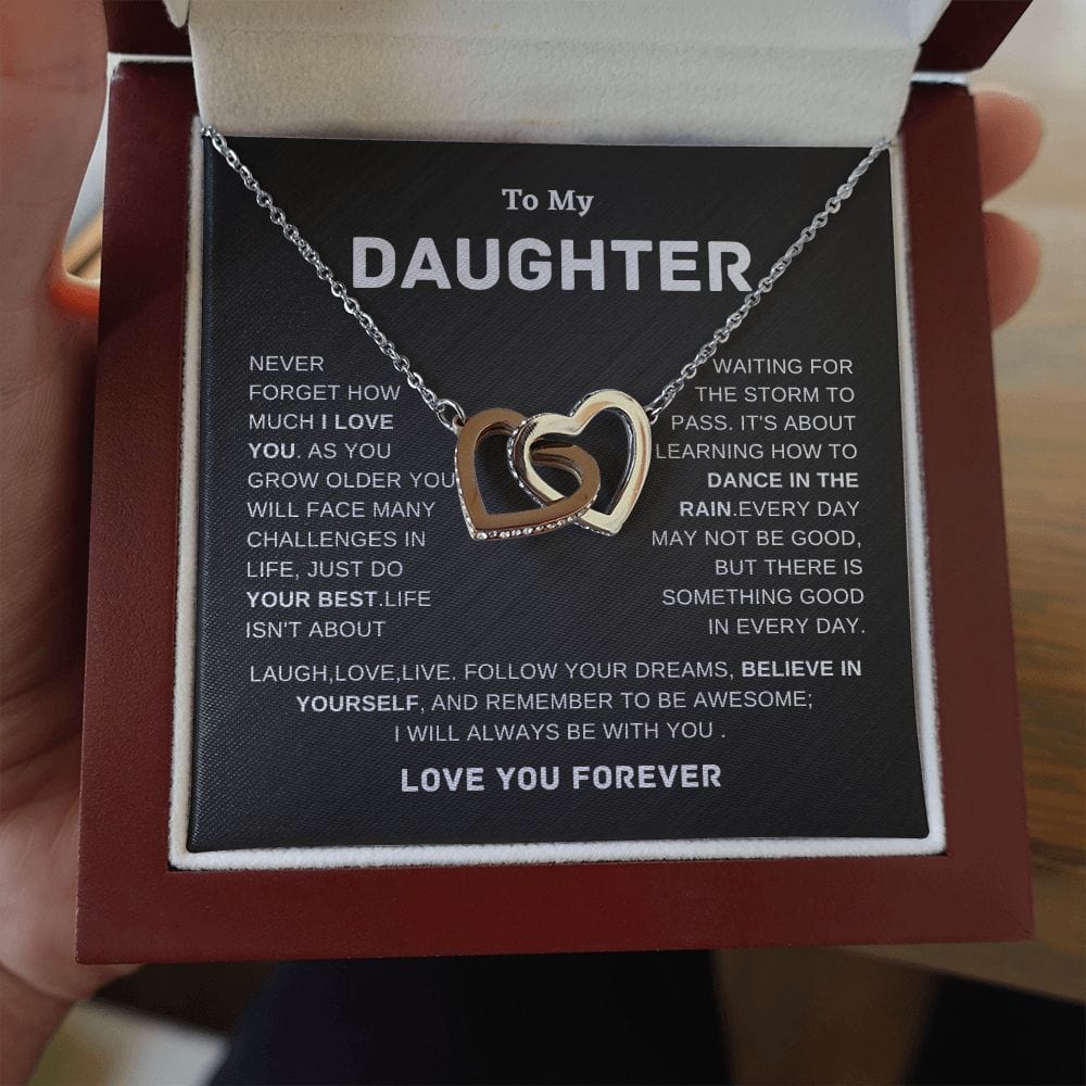 To My Daughter - Do Your Best - Interlocking Necklace