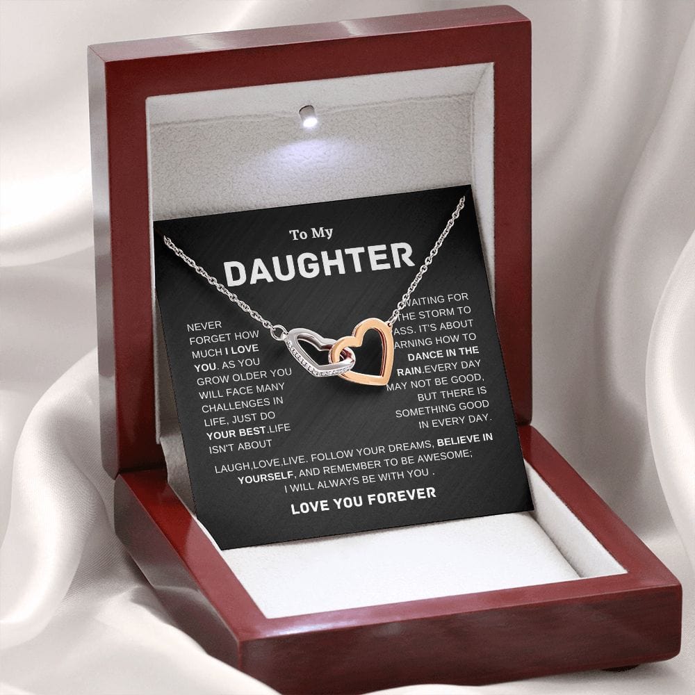 To My Daughter - Do Your Best - Interlocking Necklace
