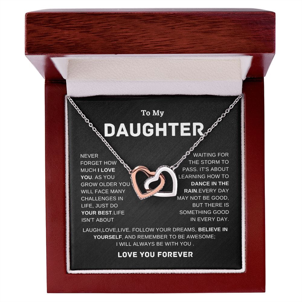 To My Daughter - Do Your Best - Interlocking Necklace