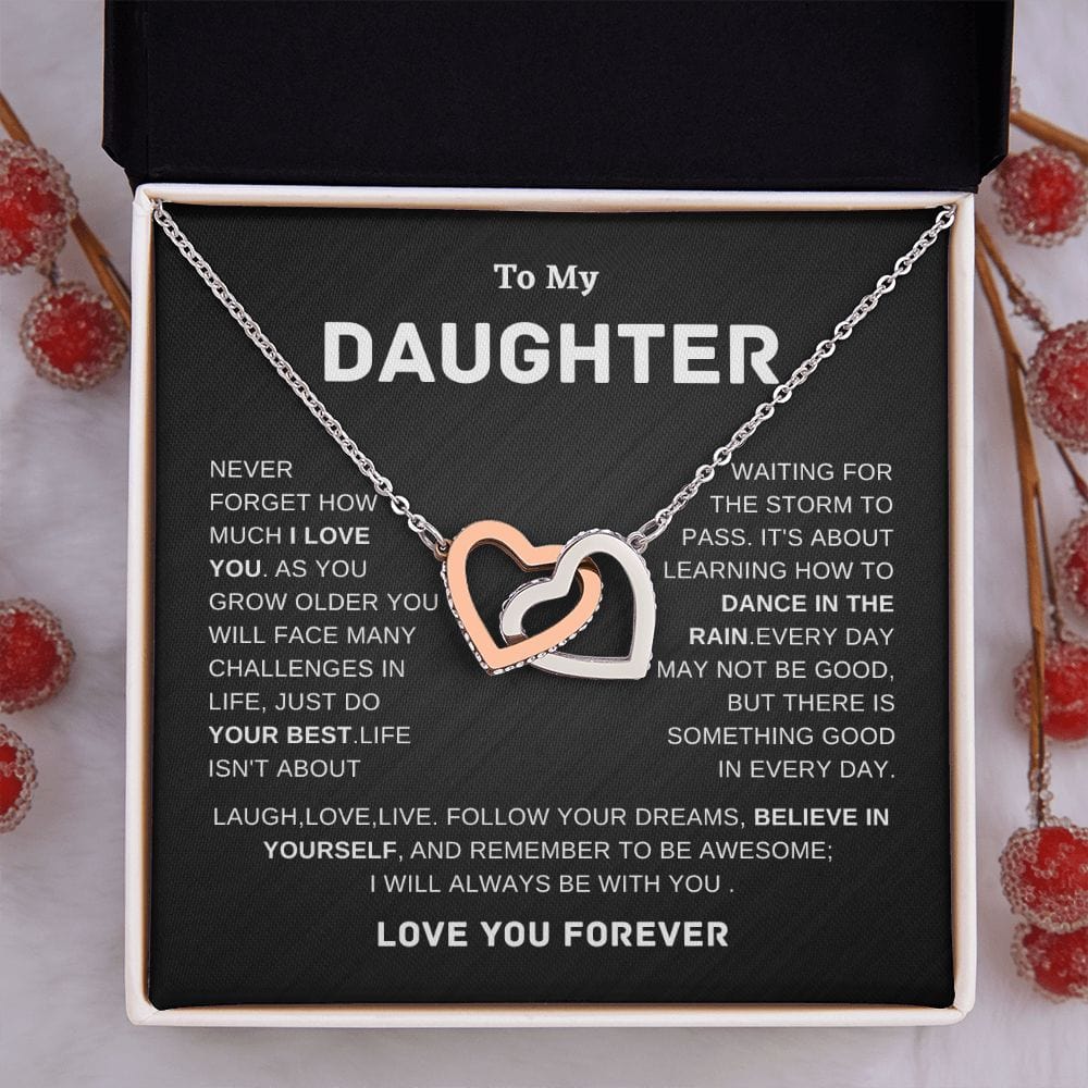 To My Daughter - Do Your Best - Interlocking Necklace
