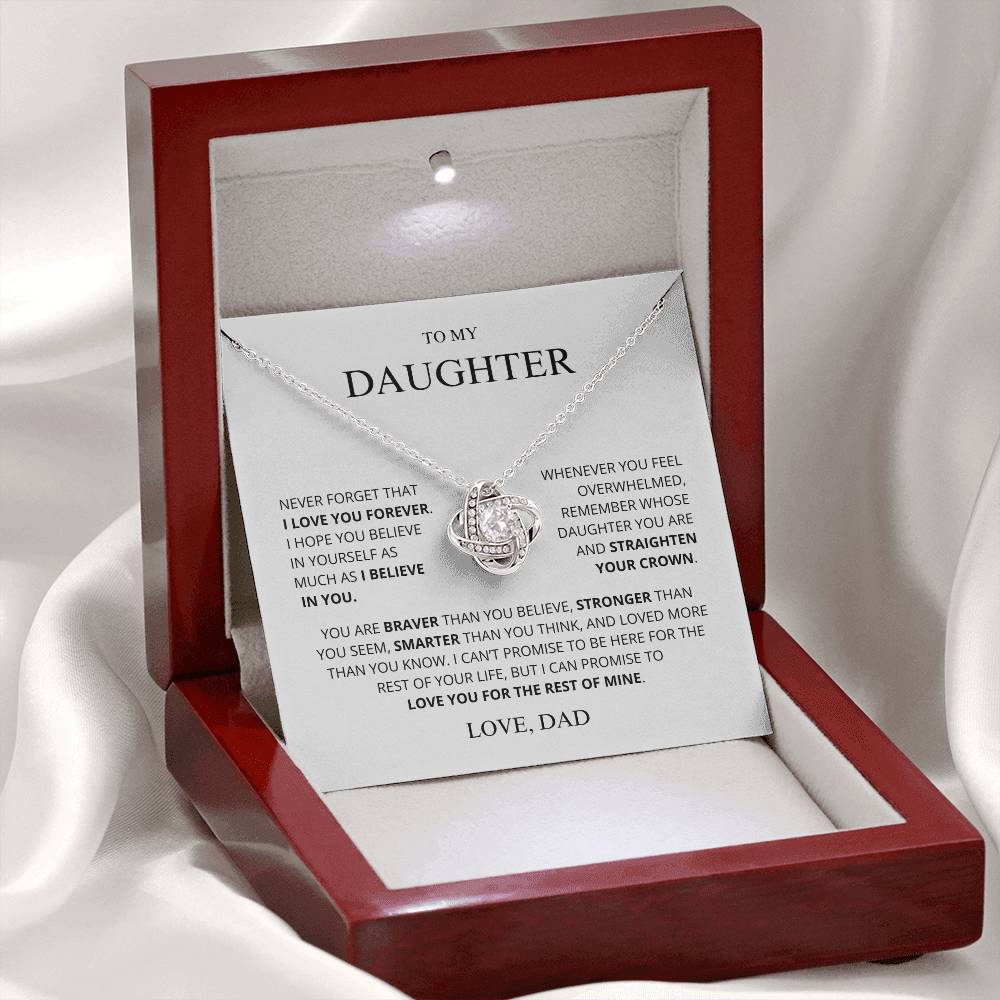 To My Daughter Love you More Than You Know Necklace