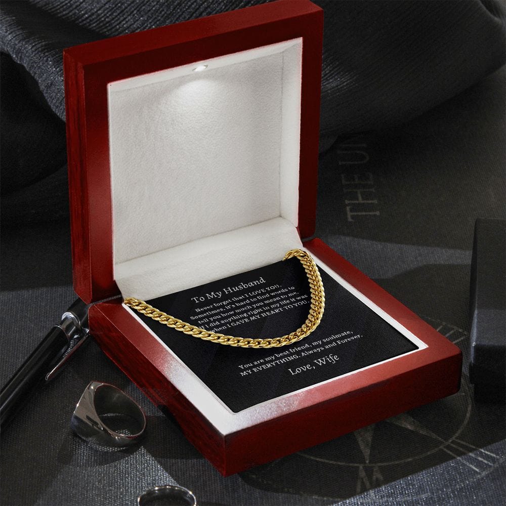To My Husband - My Everything - Cuban Chain Necklace