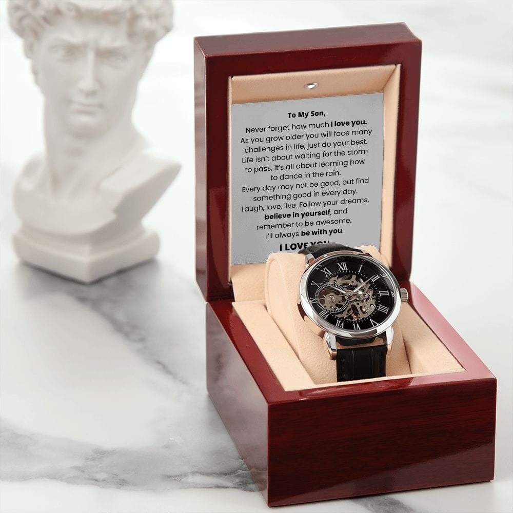 To My Son - Believe In Yourself - Openwork Watch