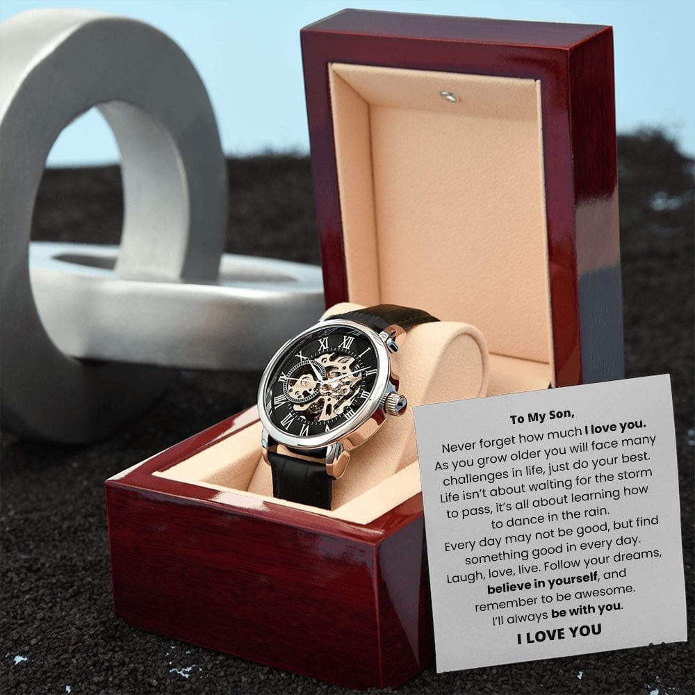 To My Son - Believe In Yourself - Openwork Watch