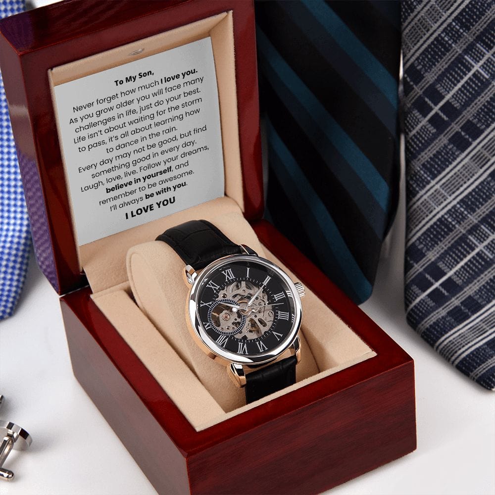 To My Son - Believe In Yourself - Openwork Watch