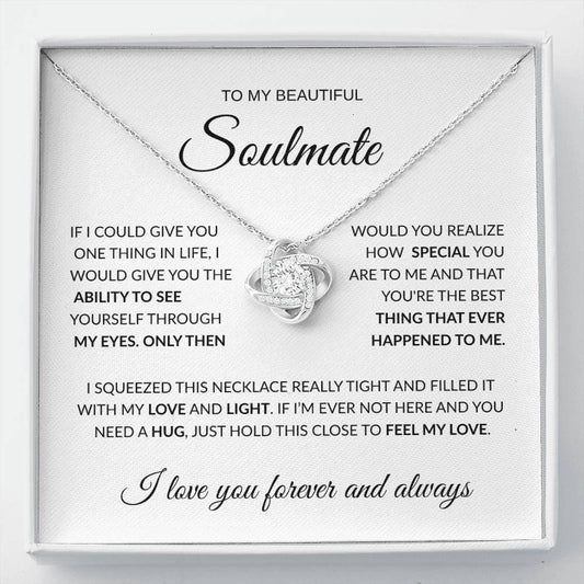 To My Beautiful Soulmate - Love Knot Necklace