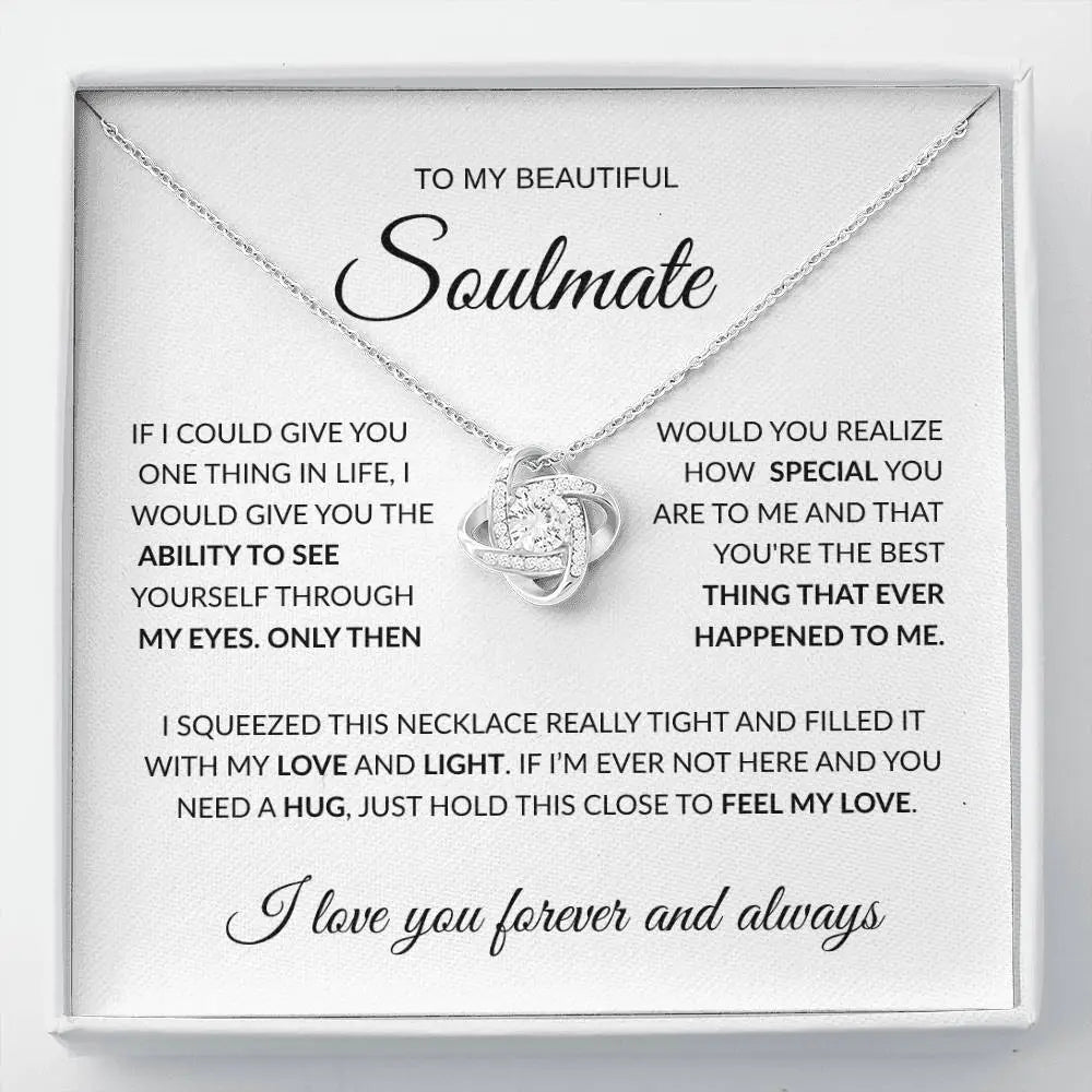 To My Beautiful Soulmate - Love Knot Necklace