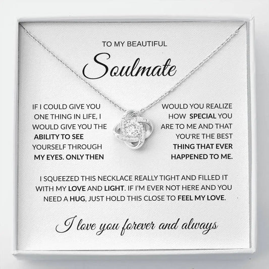 To My Beautiful Soulmate - Love Knot Necklace
