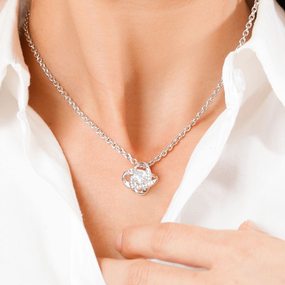 To My Daughter - Believe In Yourself - Love Knot Necklace