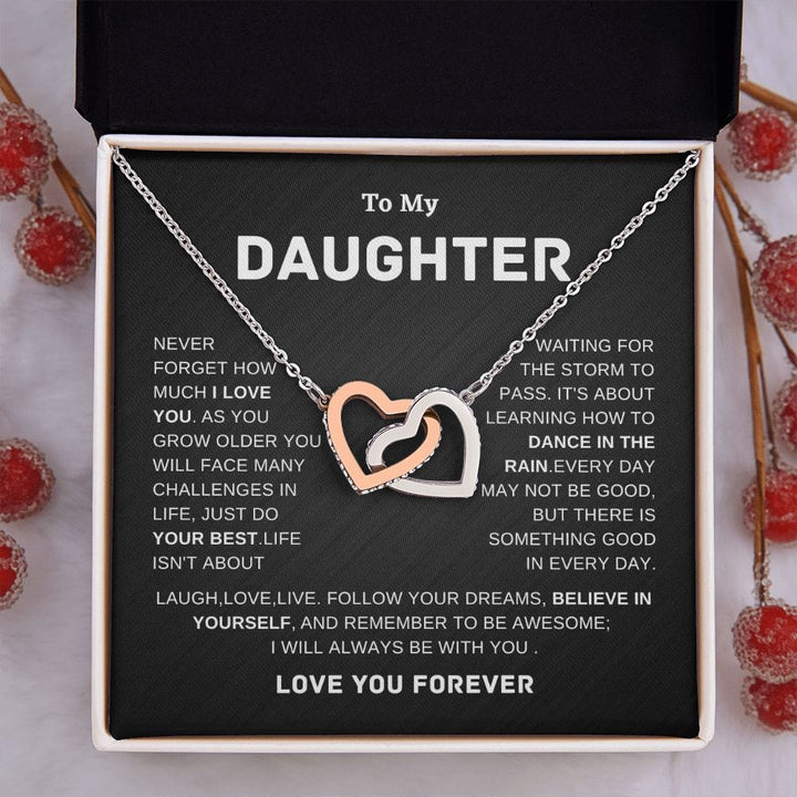 To My Daughter - Do Your Best - Interlocking Necklace