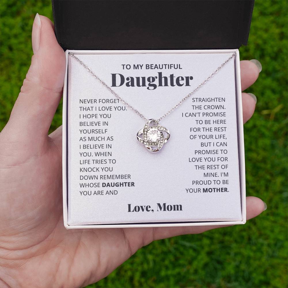 To My Daughter - Love Mom - Necklace