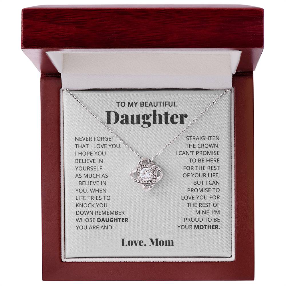 To My Daughter - Love Mom - Necklace