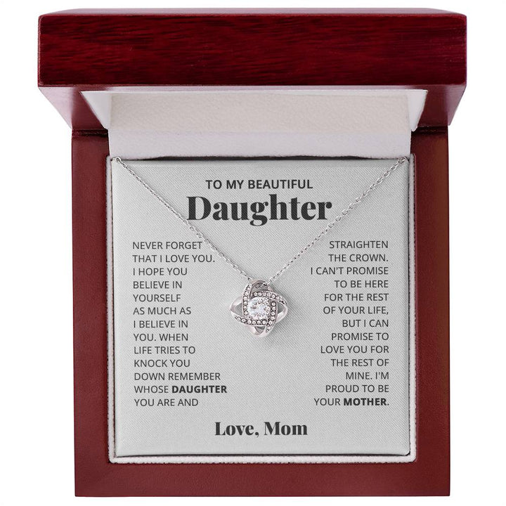 To My Daughter - Love Mom - Necklace