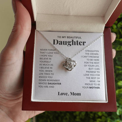 To My Daughter - Love Mom - Necklace