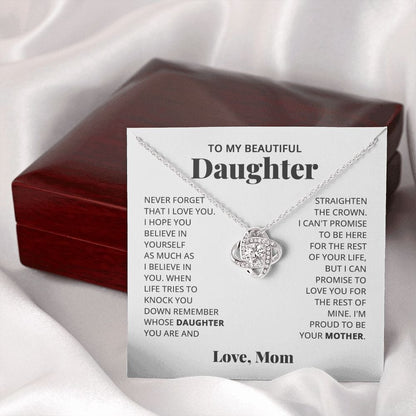To My Daughter - Love Mom - Necklace