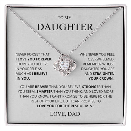 To My Daughter Love you More Than You Know Necklace