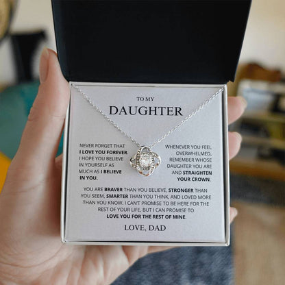 To My Daughter Love you More Than You Know Necklace