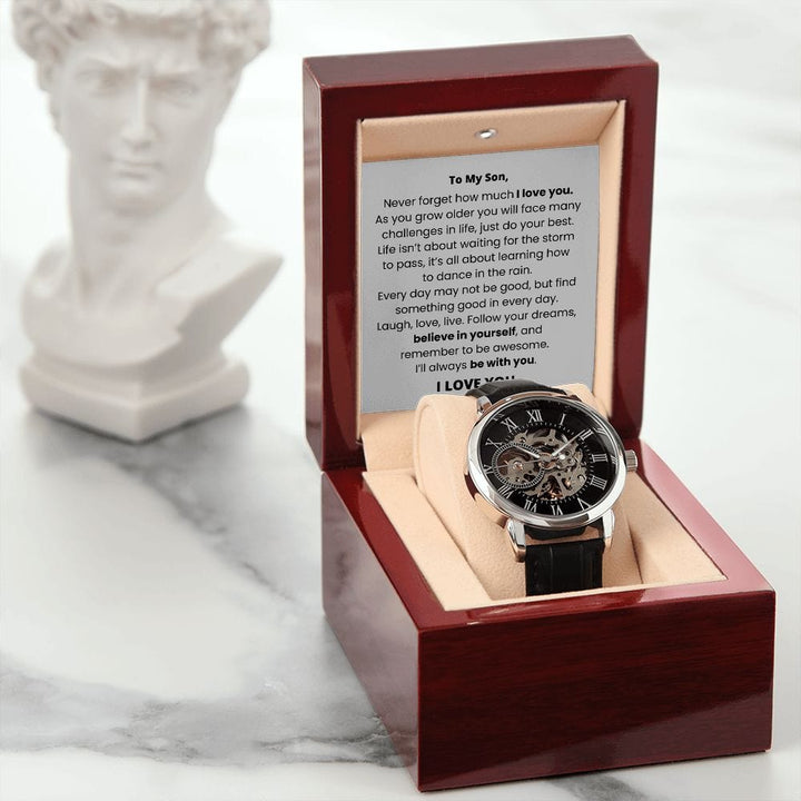 To My Son - Believe In Yourself - Openwork Watch
