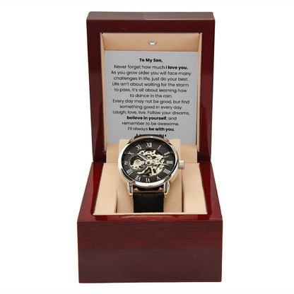 To My Son - Believe In Yourself - Openwork Watch