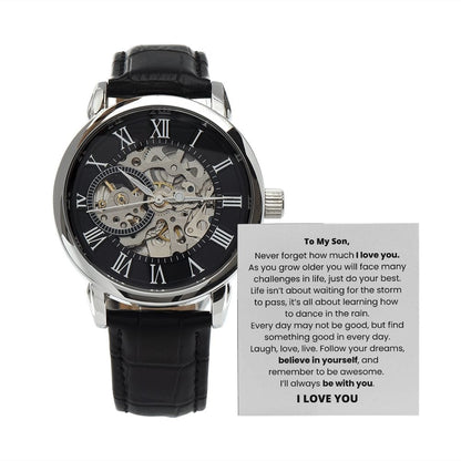 To My Son - Believe In Yourself - Openwork Watch