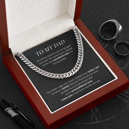 To My Dad – Thank You For Everything - Cuban Link Chain