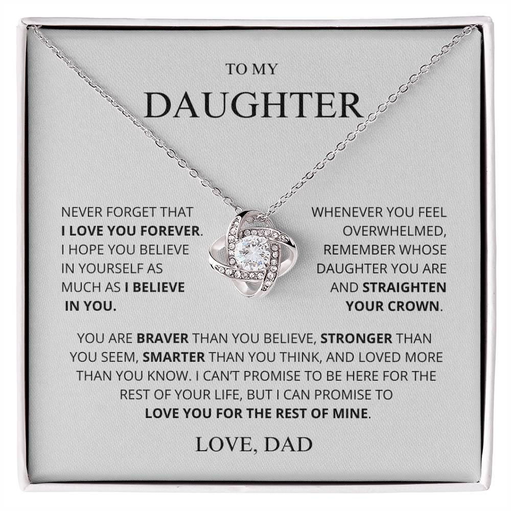 To My Daughter Love you More Than You Know Necklace - Wonderful Hearts