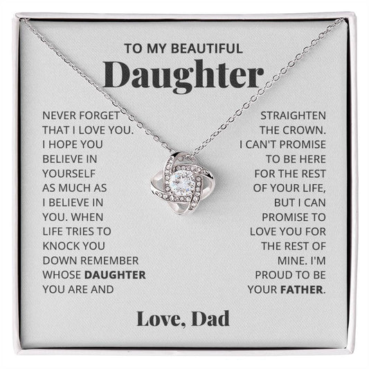 To My Daughter - Love Dad - Necklace