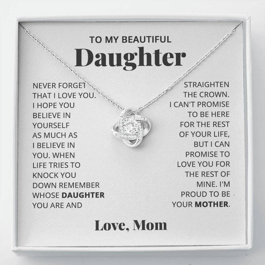 To My Daughter - Love Mom - Necklace