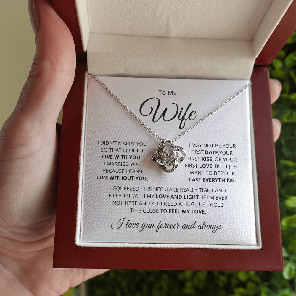 To My Wife - Feel My Love - Necklace - Wonderful Hearts