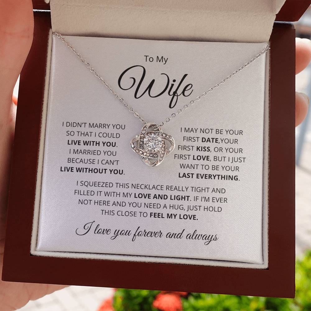 To My Wife - Feel My Love - Necklace - Wonderful Hearts