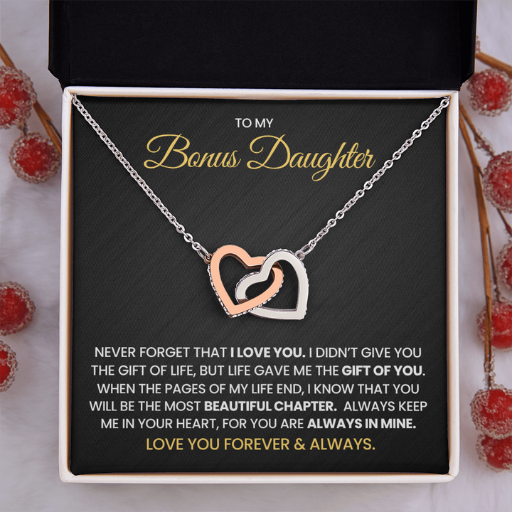 To My Bonus Daughter - Necklace Gift Set - WH512