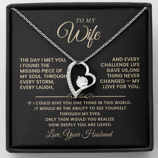 To My Wife – Love Beyond Words Necklace - Gift Set - WH508
