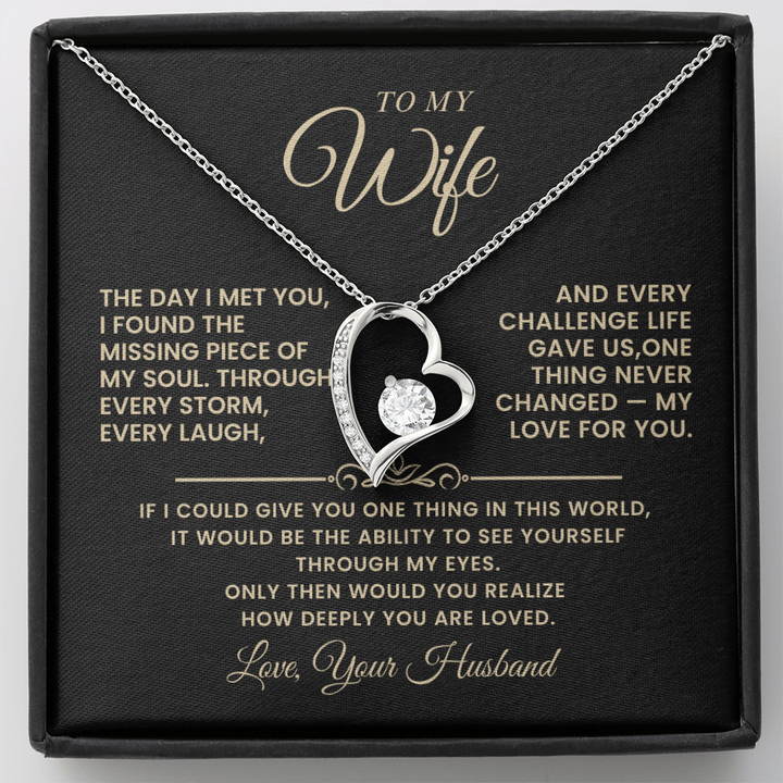 To My Wife – Love Beyond Words Necklace - Gift Set - WH508