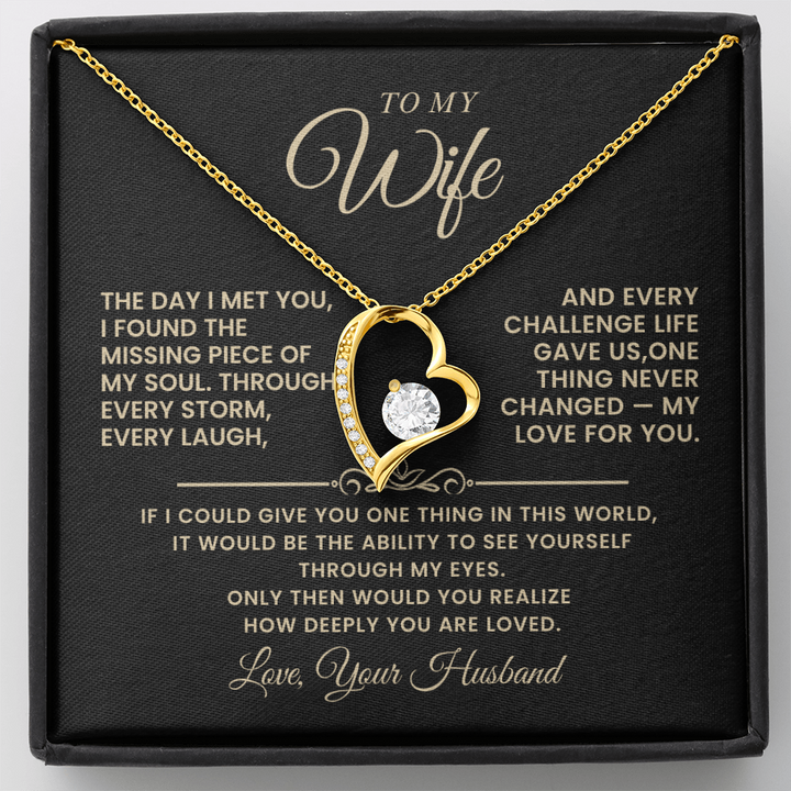 To My Wife – Love Beyond Words Necklace - Gift Set - WH508