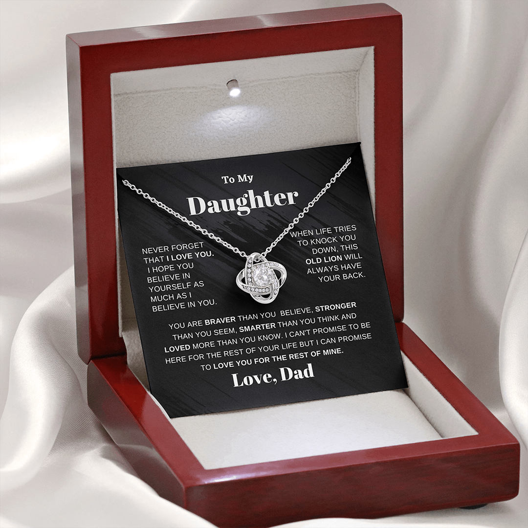 My Daughter - Braver Than You Believe - Necklace - Wonderful Hearts