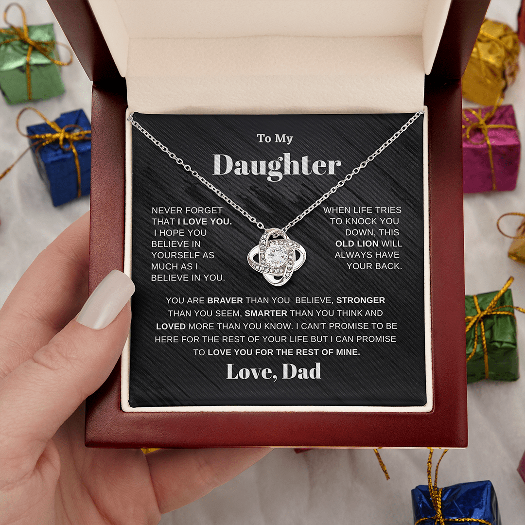 My Daughter - Braver Than You Believe - Necklace - Wonderful Hearts