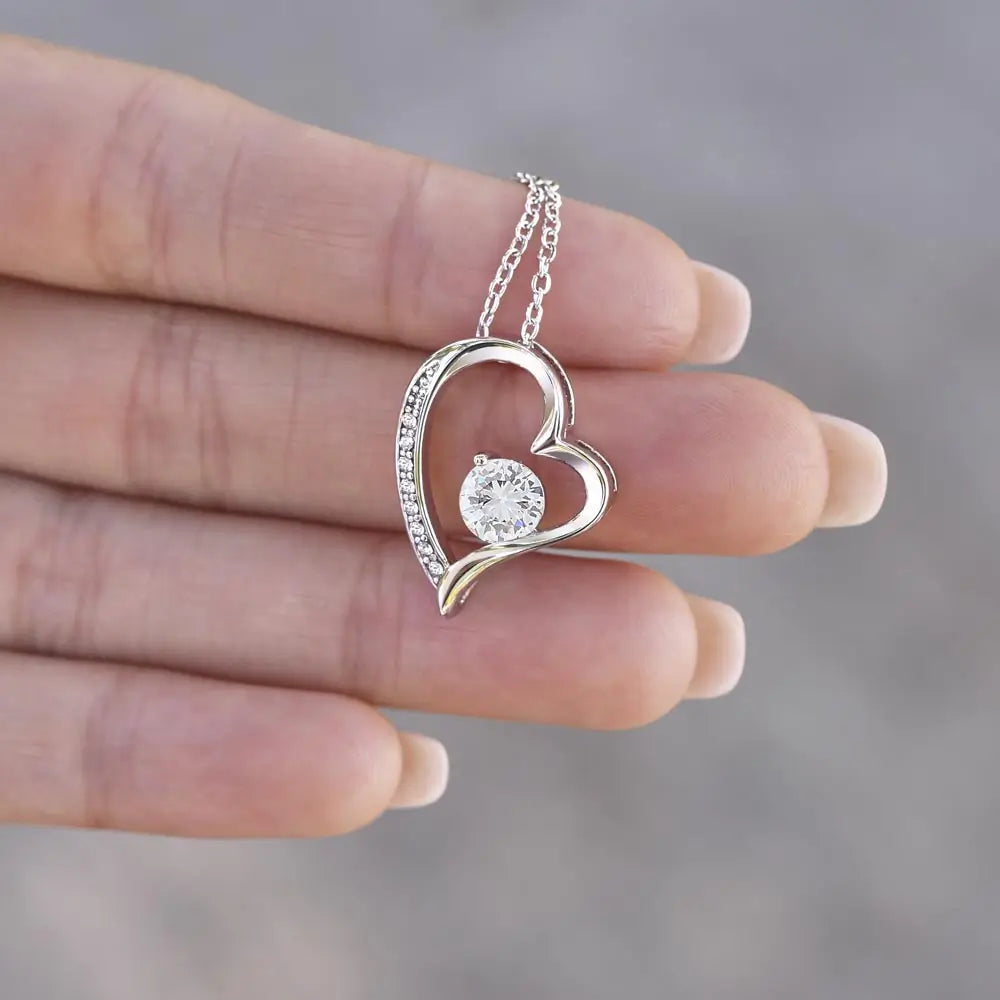 To My Wife - Always &amp; Forever Heart Necklace -WH503