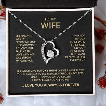 To My Wife - Always & Forever Heart Necklace -WH503