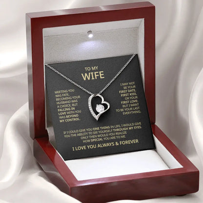 To My Wife - Always & Forever Heart Necklace -WH503